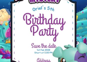 Free Editable Hatchimals Birthday Invitation