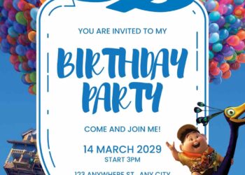 Free Editable Up Birthday Invitation