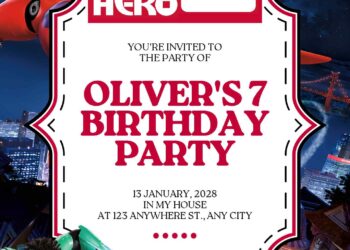 Free Editable Big Hero 6 Birthday Invitation