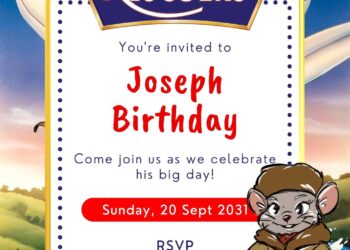 Free Editable The Rescuers Birthday Invitation