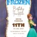 Free Editable Anna Frozen Birthday Invitation