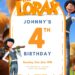 Free Editable The Lorax Birthday Invitation