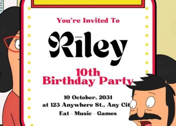 The Belchers — Bob's Burgers Birthday Invitation