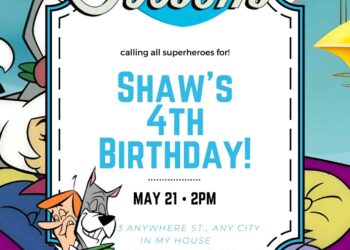 The Jetsons Birthday Invitation