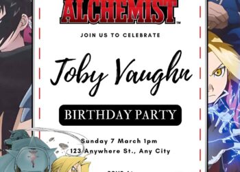 Fullmetal Alchemist Birthday Invitation