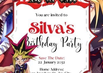 Yu-Gi-Oh! Birthday Invitation
