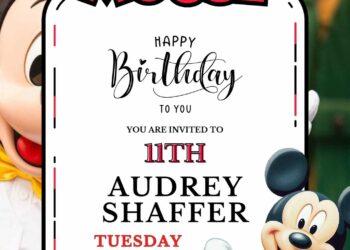 Free Editable Mickey Mouse Birthday Invitation