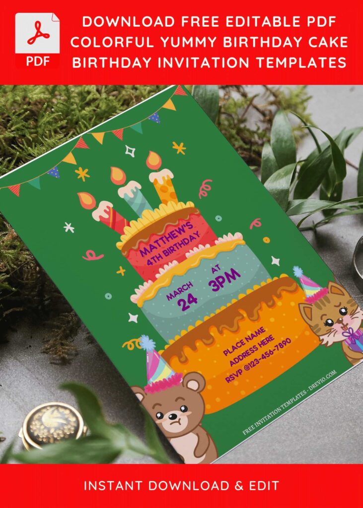 Invitation Template of (Free Editable PDF) Birthday Invitation Templates For Fun-Filled Celebration 6