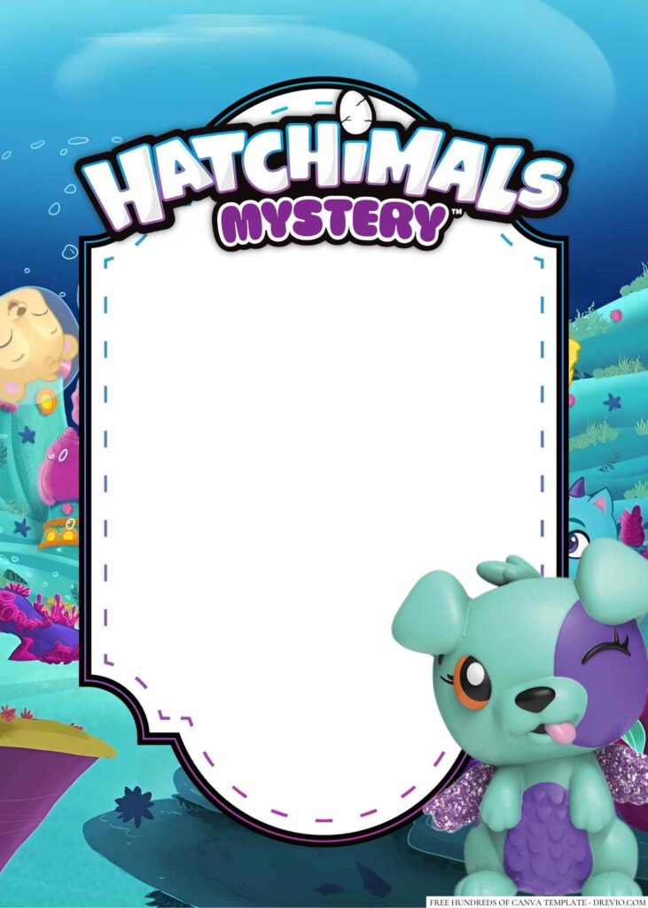 Invitation Template of 22+ Hatchimals Canva Birthday Invitation Templates 3