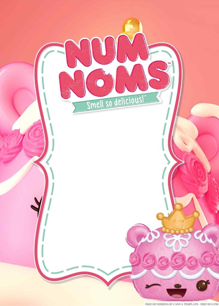 Invitation Template of 22+ Num Noms Canva Birthday Invitation Templates 3