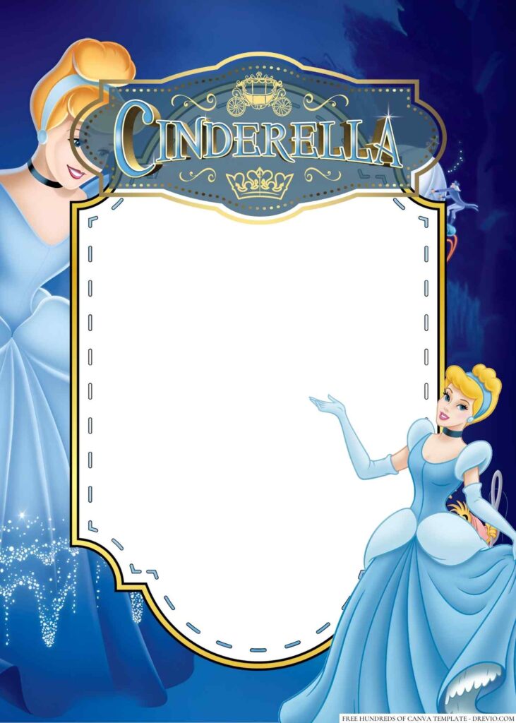 Invitation Template of 14+ Cinderella Canva Birthday Invitation Templates 3