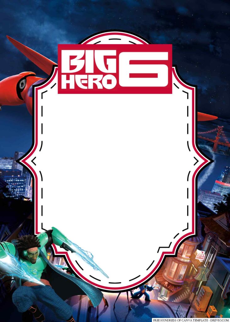 Invitation Template of 16+ Big Hero 6 Canva Birthday Invitation Templates 3