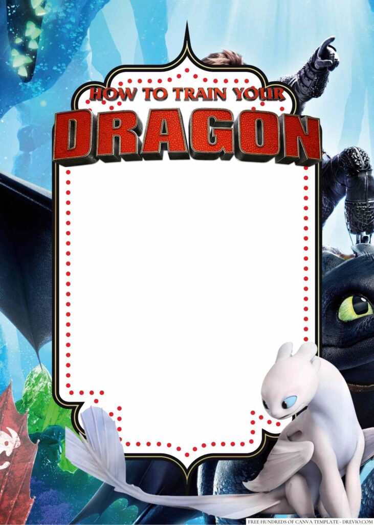 Invitation Template of 16+ How to Train Your Dragon Canva Birthday Invitation Templates 3