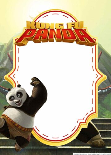 16+ Kung Fu Panda Canva Birthday Invitation Templates | Download ...