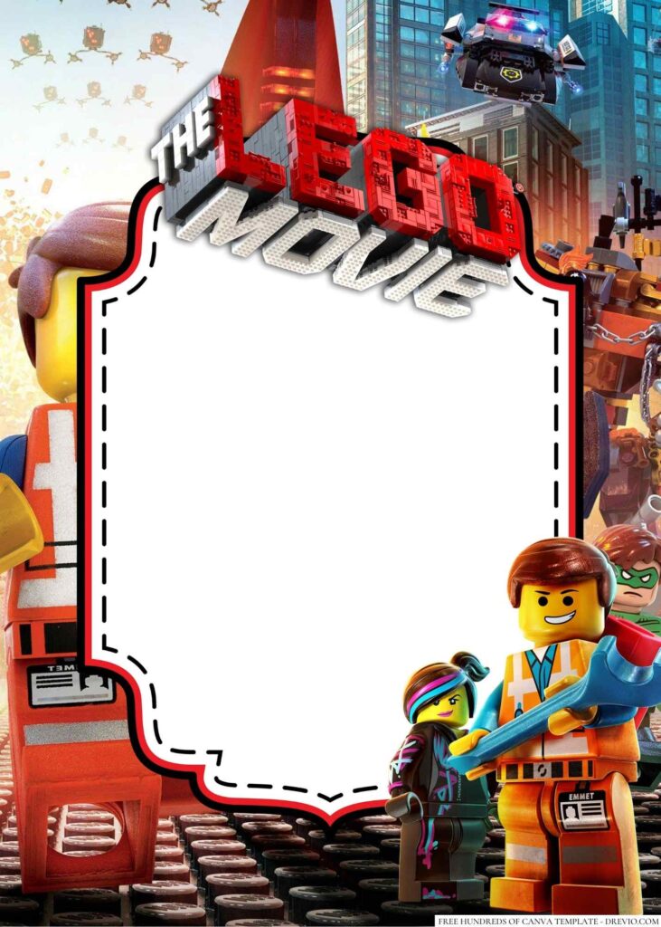 Invitation Template of 16+ The Lego Movie Canva Birthday Invitation Templates 3