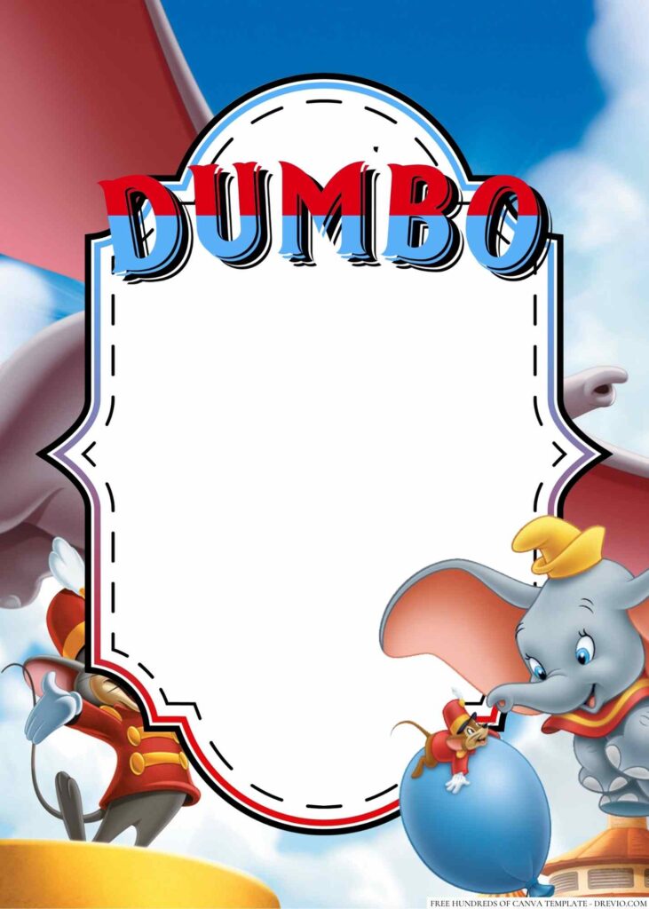 Invitation Template of 18+ Dumbo Canva Birthday Invitation Templates 3