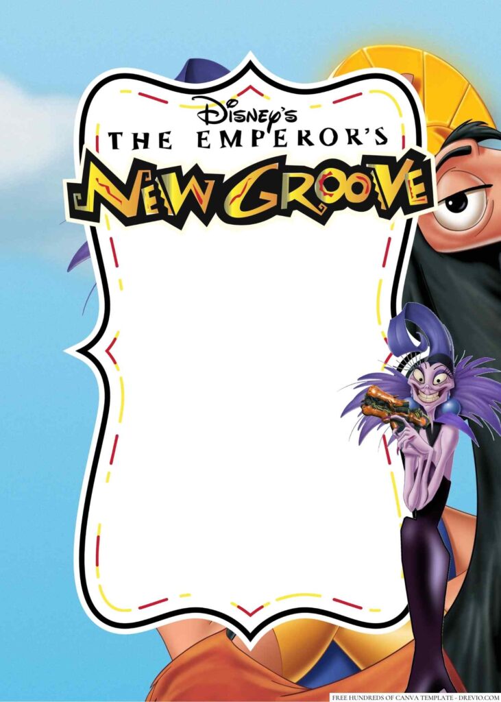 Invitation Template of 20+ The Emperor's New Groove Canva Birthday Invitation Templates 3