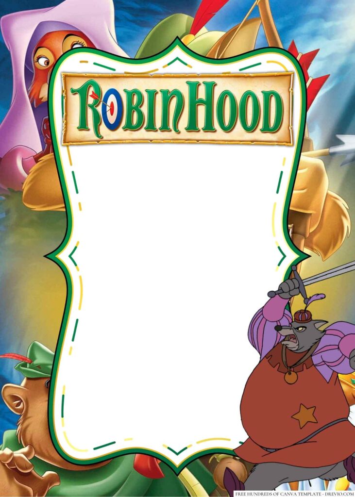 Invitation Template of 14+ Robin Hood Canva Birthday Invitation Templates 3