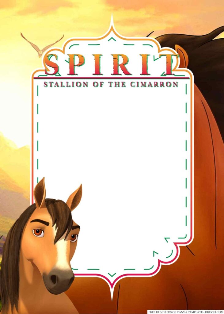 Invitation Template of 16+ Spirit Stallion of the Cimarron Canva Birthday Invitation Templates 3