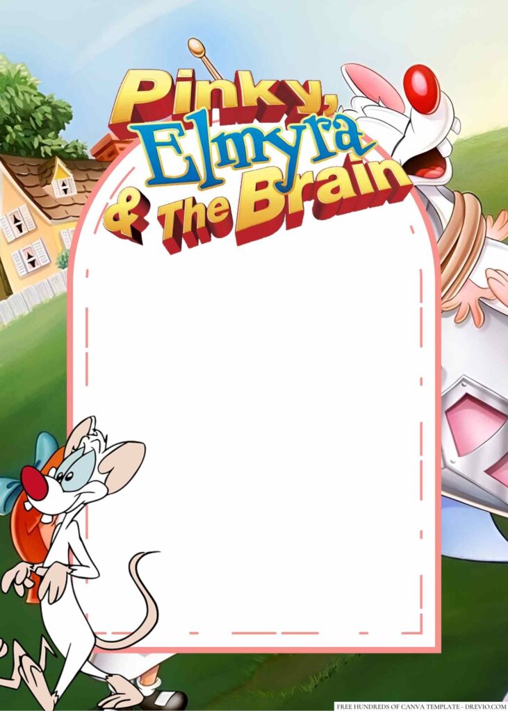 Invitation Template of 18+ Pinky & the Brain (Animaniacs) Canva Birthday Invitation Templates 3