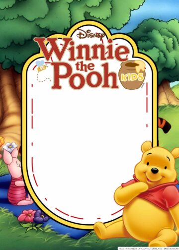 20+ Winnie the Pooh Canva Birthday Invitation Templates | Download ...