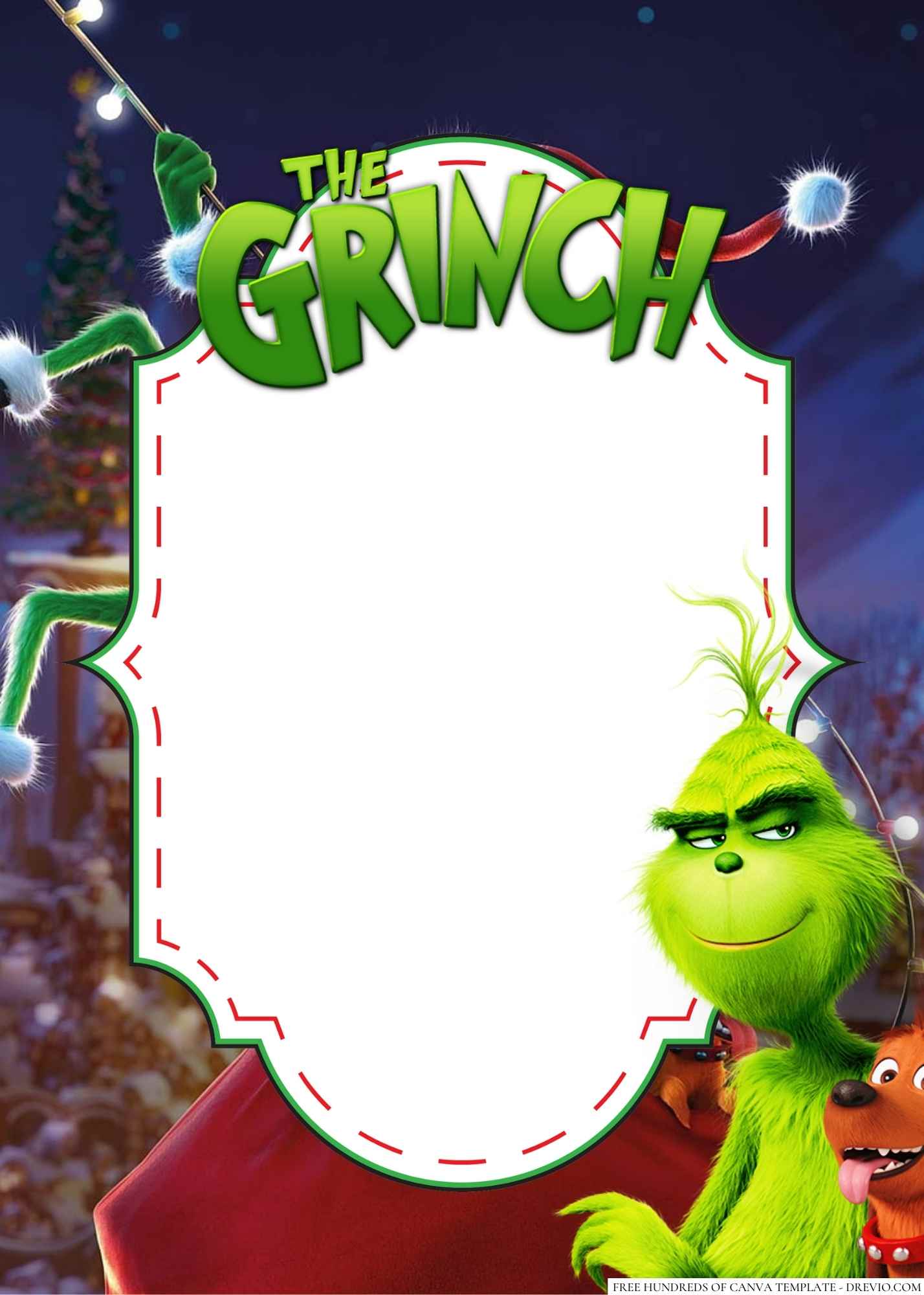 22+ The Grinch Canva Birthday Invitation Templates | Download Hundreds ...