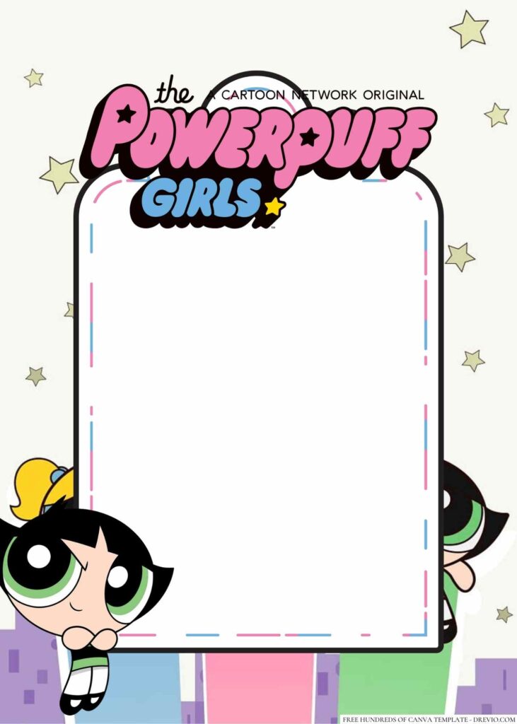 Invitation Template of 22+ The Powerpuff Girls Canva Birthday Invitation Templates 3