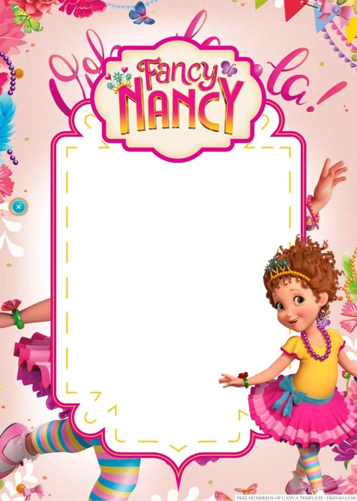 Invitation Template of 16+ Fancy Nancy Canva Birthday Invitation Templates 3