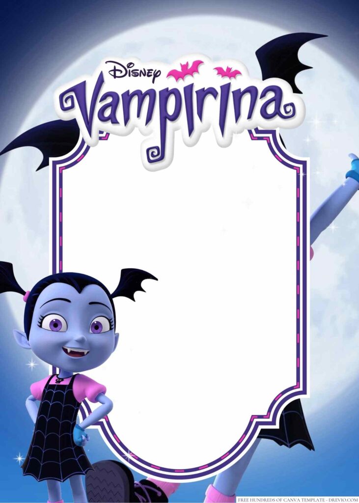 Invitation Template of 16+ Vampirina Canva Birthday Invitation Templates 3