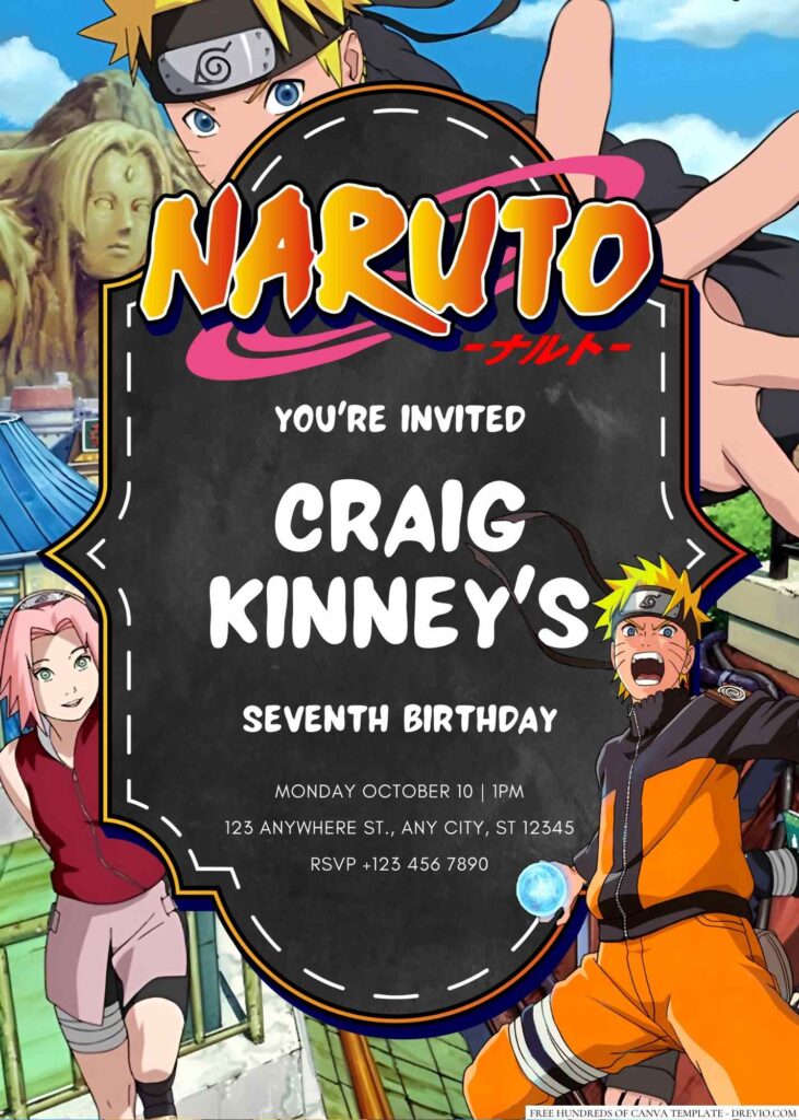 Naruto Birthday Invitation