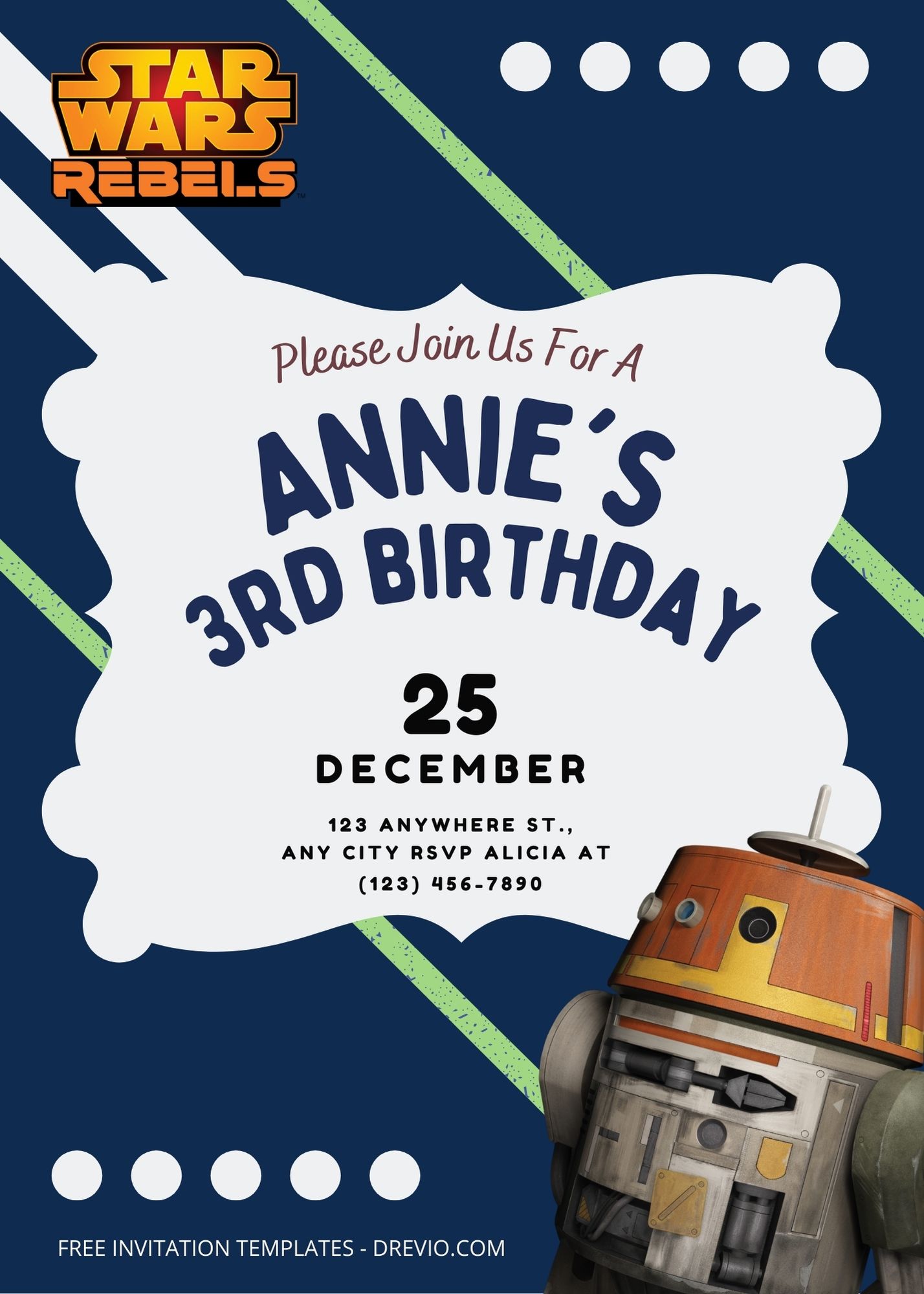7+ Star Wars Rebel One Birthday Invitation Templates Title