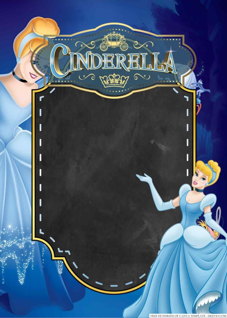 Invitation Template of 14+ Cinderella Canva Birthday Invitation Templates 4