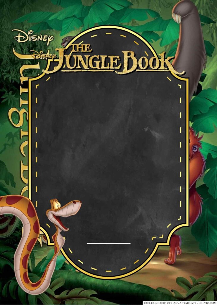 Invitation Template of 14+ The Jungle Book Canva Birthday Invitation Templates 4