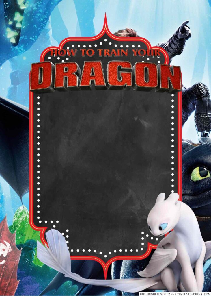 Invitation Template of 16+ How to Train Your Dragon Canva Birthday Invitation Templates 4