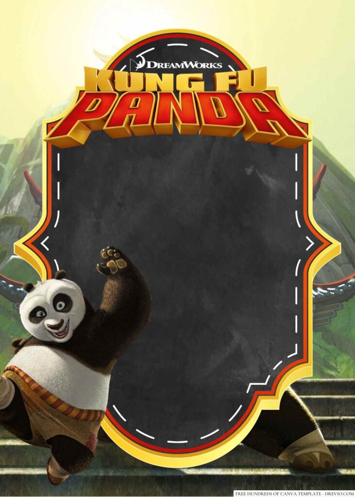 Invitation Template of 16+ Kung Fu Panda Canva Birthday Invitation Templates 4