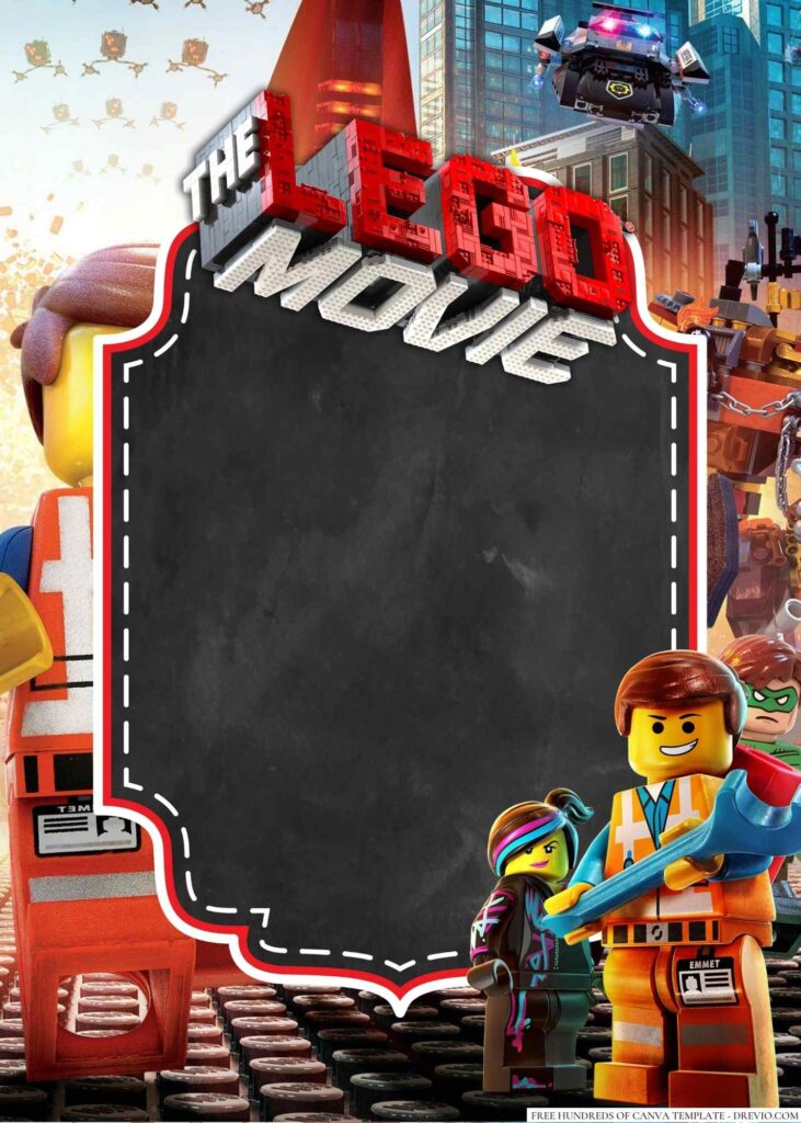 Invitation Template of 16+ The Lego Movie Canva Birthday Invitation Templates 4