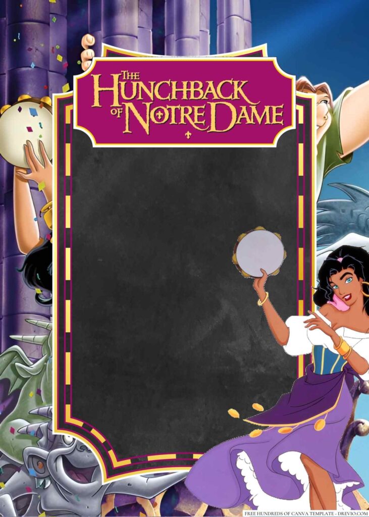 Invitation Template of 18+ The Hunchback of Notre Dame Canva Birthday Invitation Templates 4