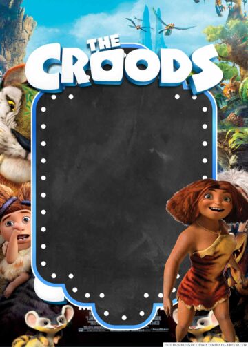 20+ The Croods Canva Birthday Invitation Templates | Download Hundreds ...