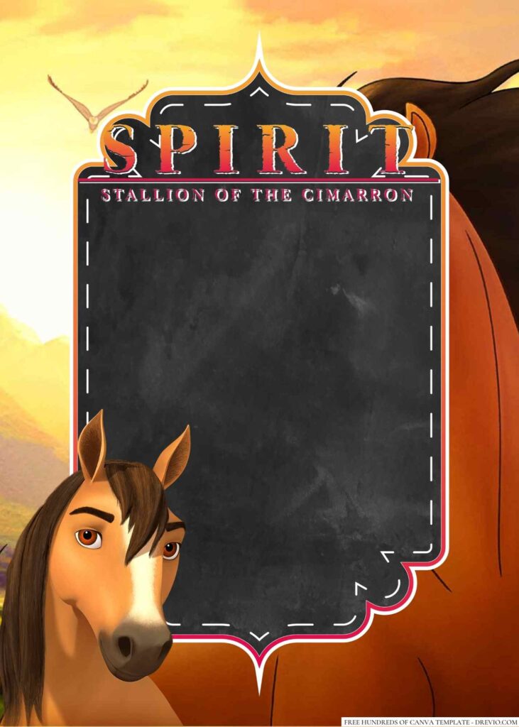 Invitation Template of 16+ Spirit Stallion of the Cimarron Canva Birthday Invitation Templates 4