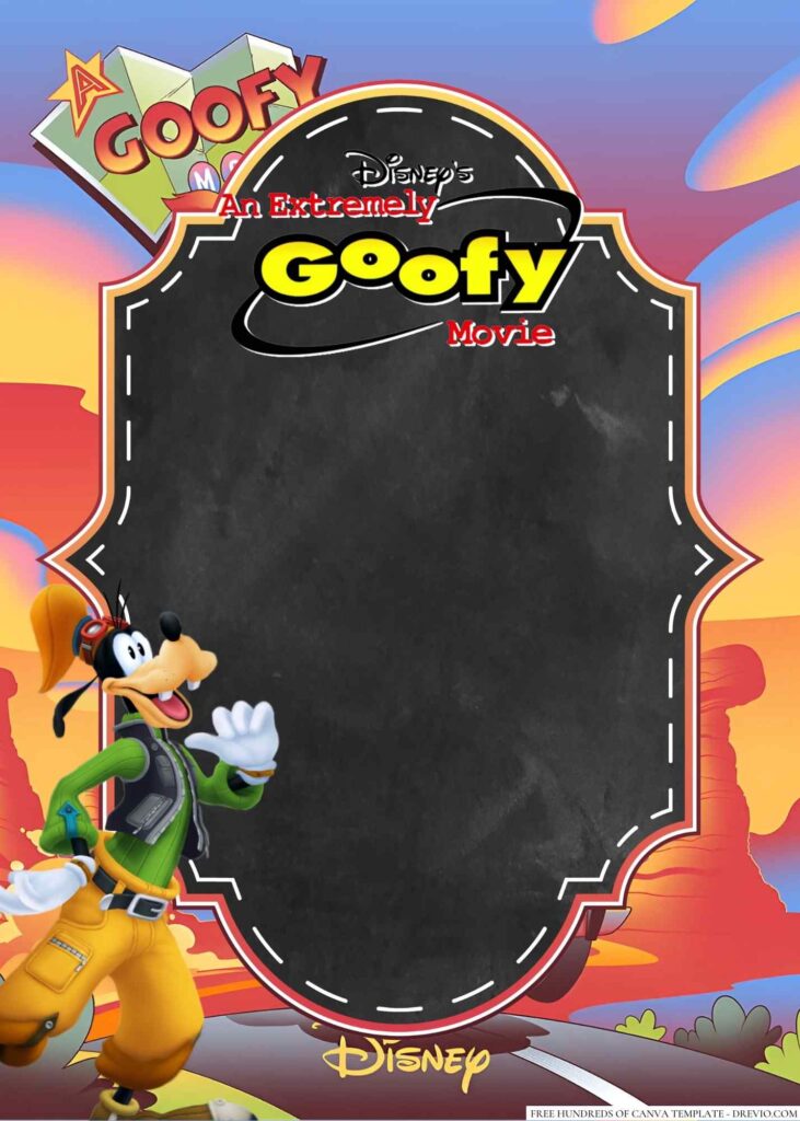 Invitation Template of 20+ A Goofy Movie Canva Birthday Invitation Templates 4