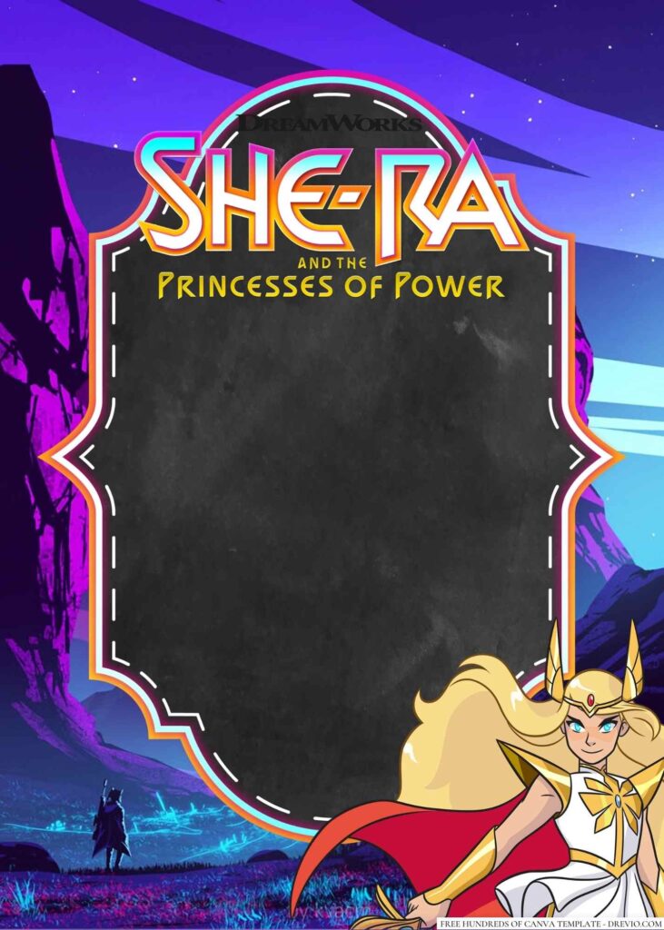 Invitation Template of 18+ She-Ra Canva Birthday Invitation Templates 4