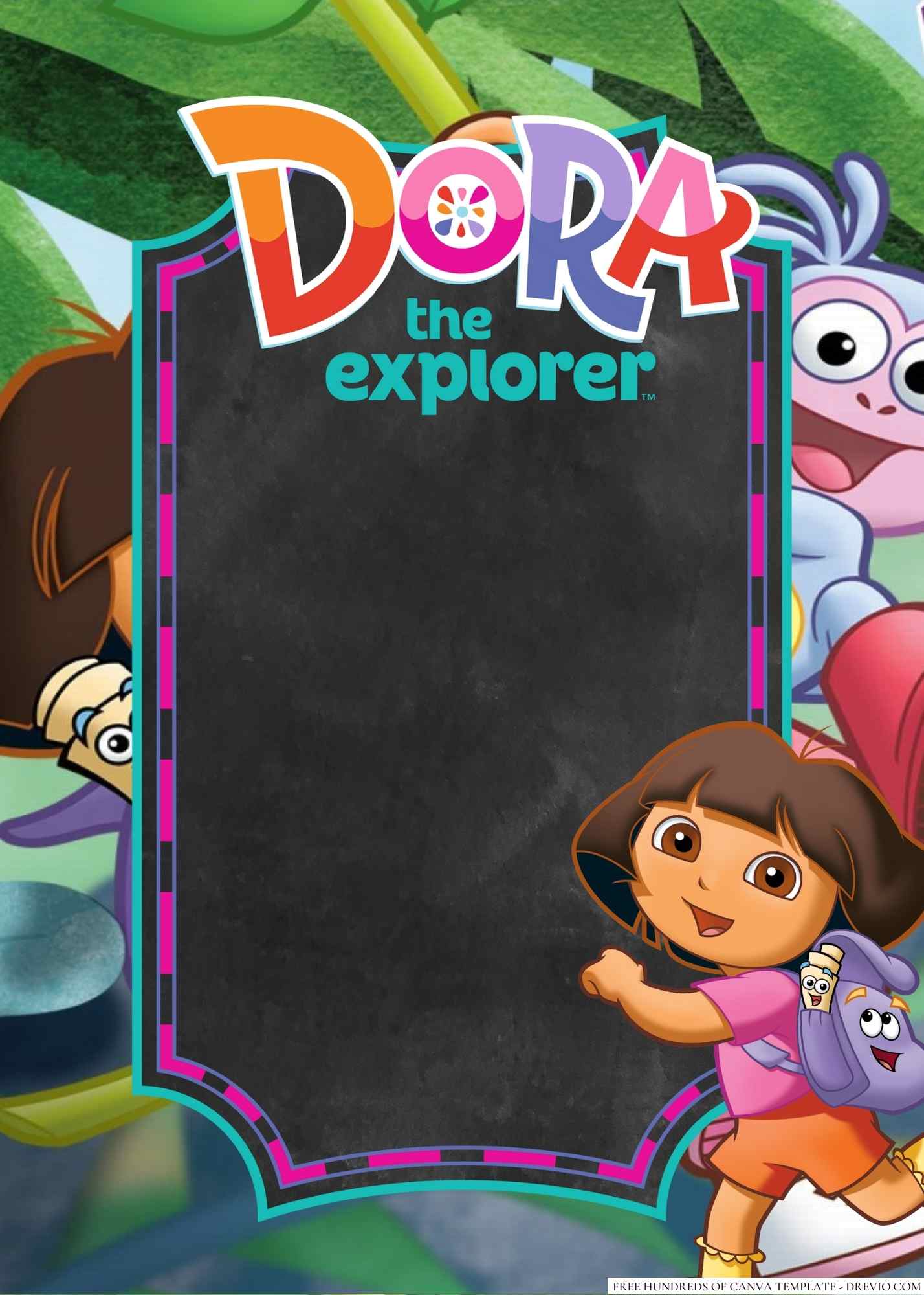 22+ Dora The Explorer Canva Birthday Invitation Templates - Drevio ...