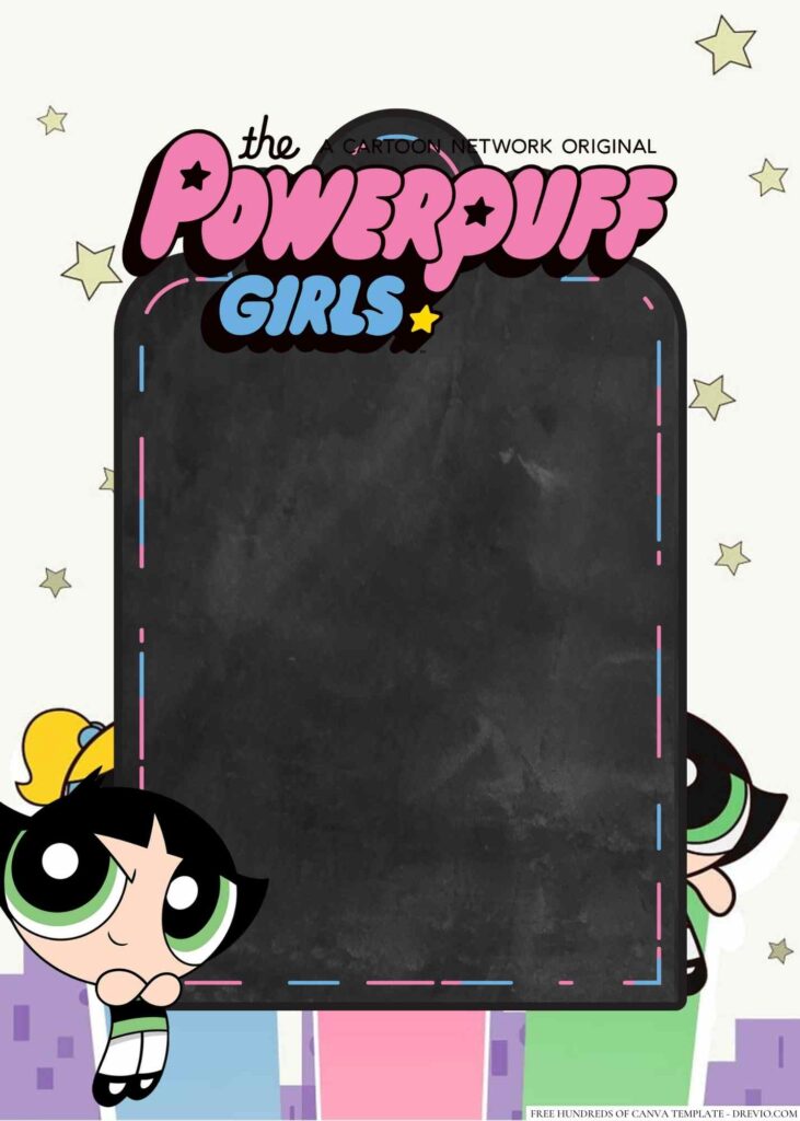 Invitation Template of 22+ The Powerpuff Girls Canva Birthday Invitation Templates 4