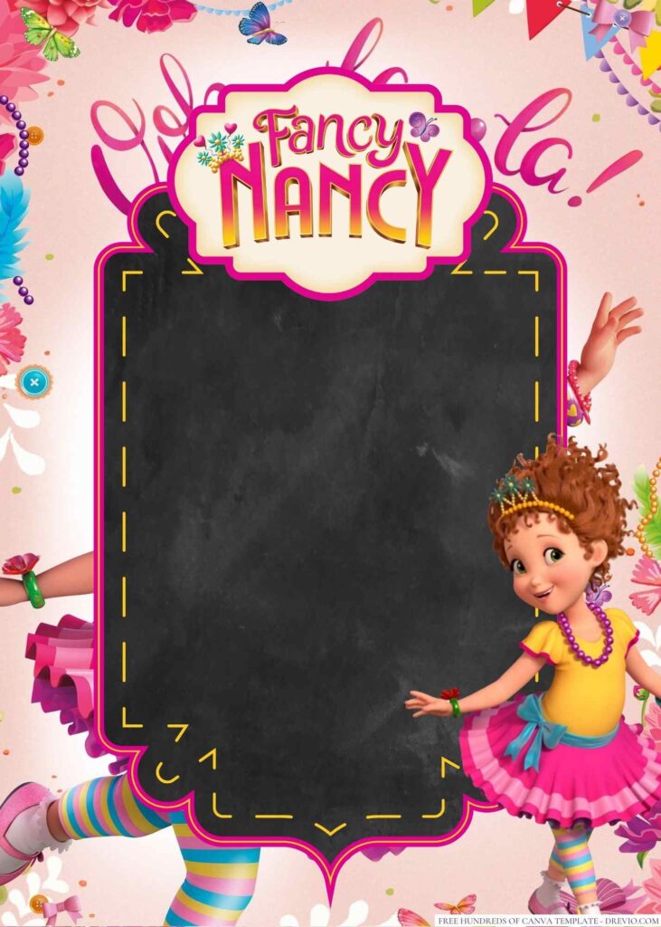 Invitation Template of 16+ Fancy Nancy Canva Birthday Invitation Templates 4