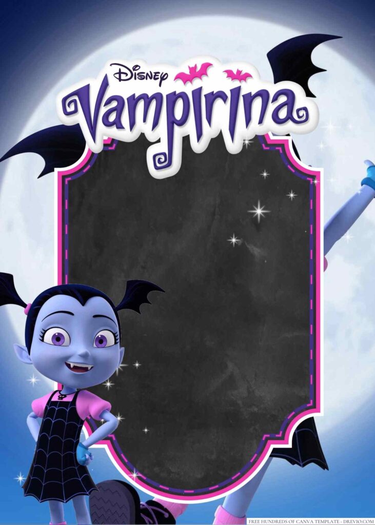 Invitation Template of 16+ Vampirina Canva Birthday Invitation Templates 4