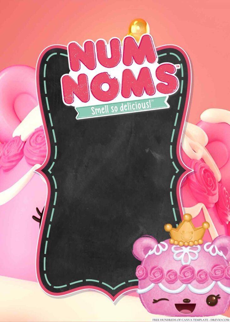 Invitation Template of 22+ Num Noms Canva Birthday Invitation Templates 4