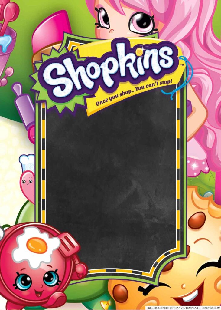 Invitation Template of 22+ Shopkins Canva Birthday Invitation Templates 4