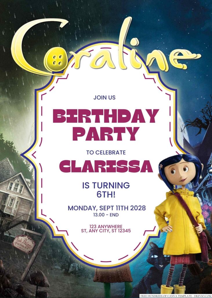 Coraline birthday decor  Movie themed party, Birthday party theme