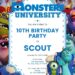 Free Editable Monsters University Birthday Invitation