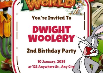 Free Editable The Bugs Bunny Birthday Invitation